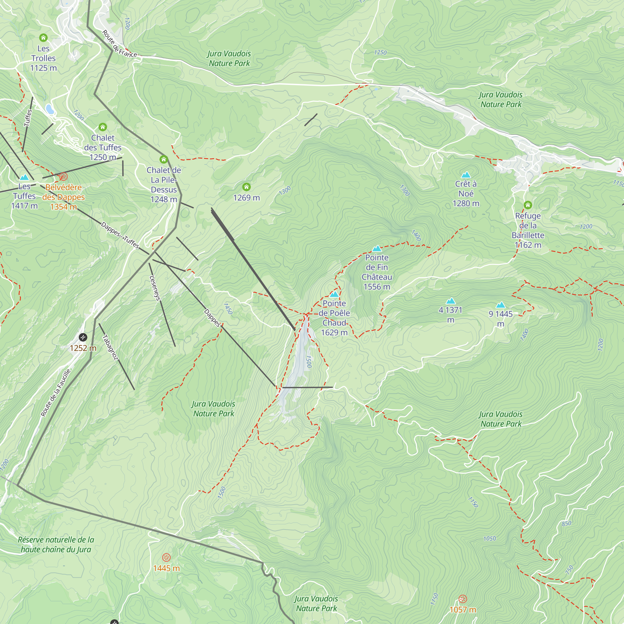 Cabane du ski-club de Nyon map