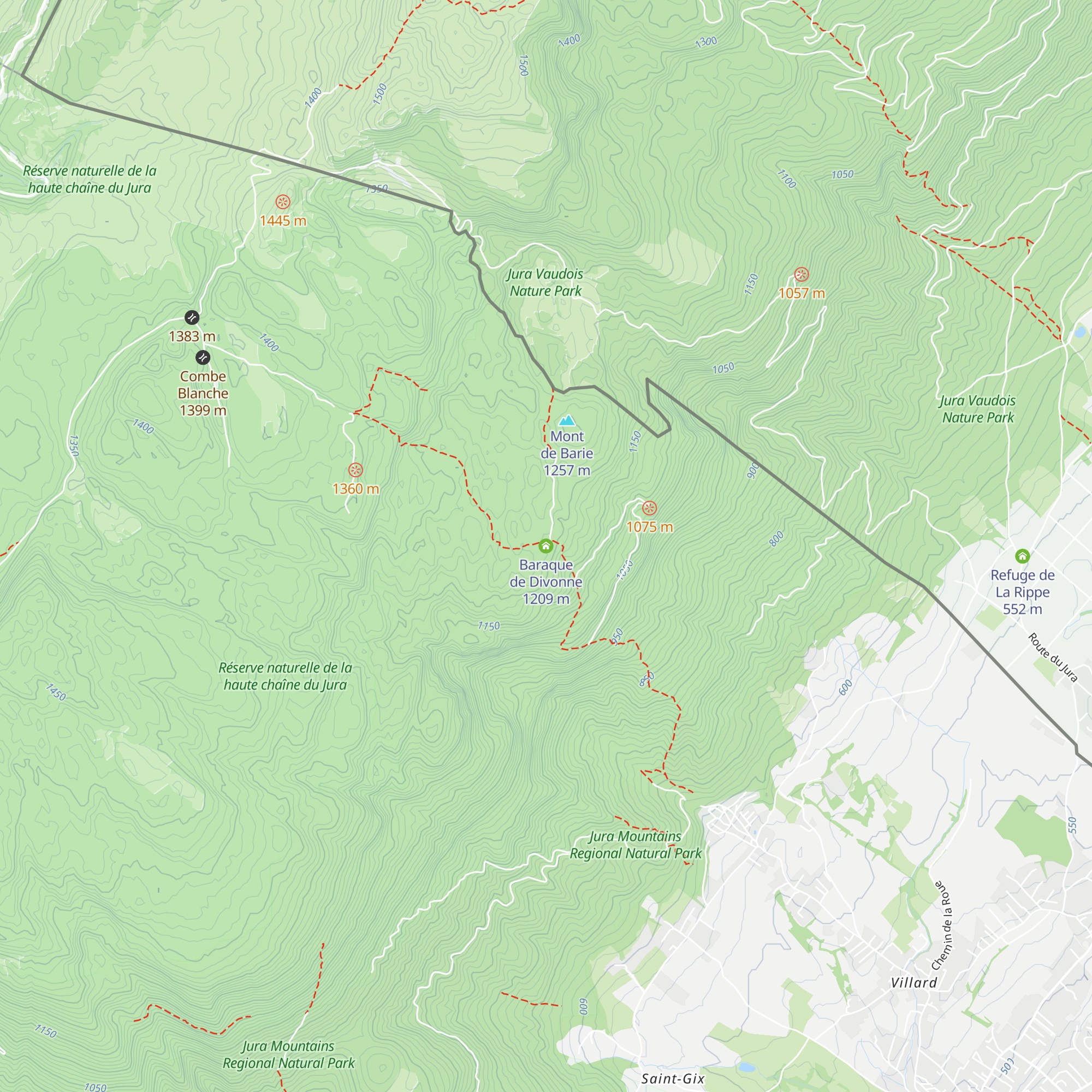 Baraque de Divonne map