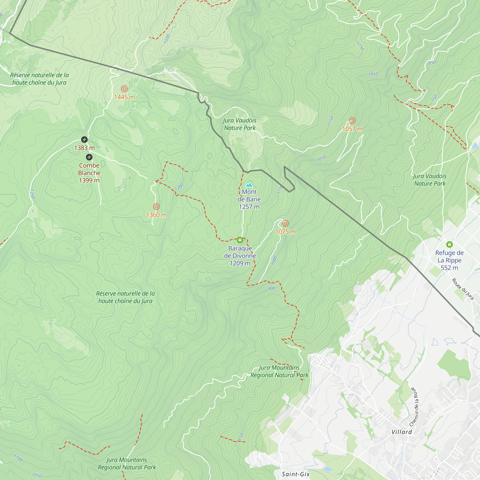 Baraque de Divonne map