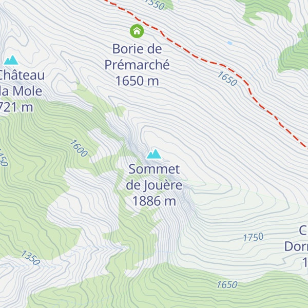 Map of Sommet de Jouère