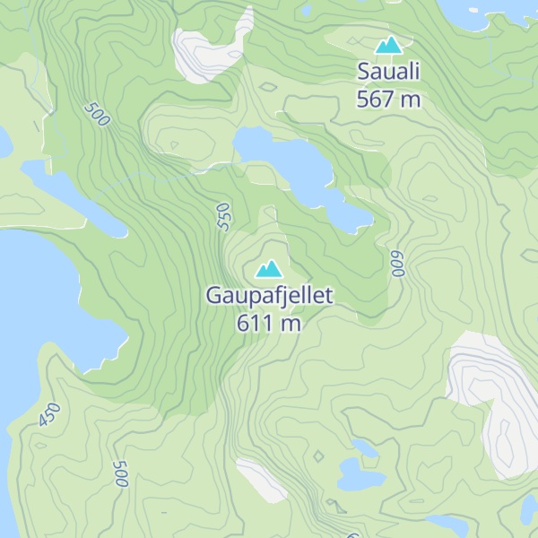 Map of Gaupafjellet