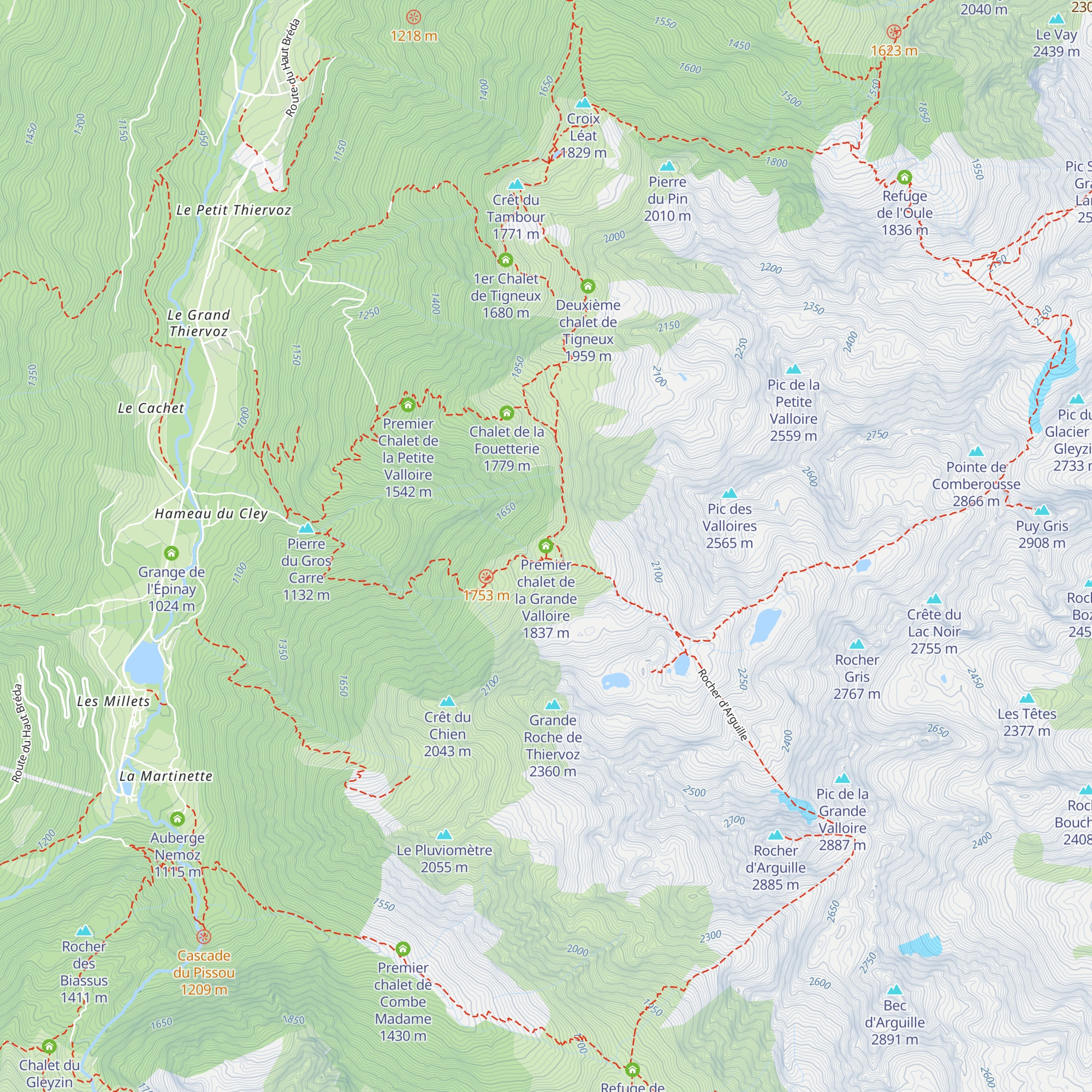 Premier chalet de la Grande Valloire map