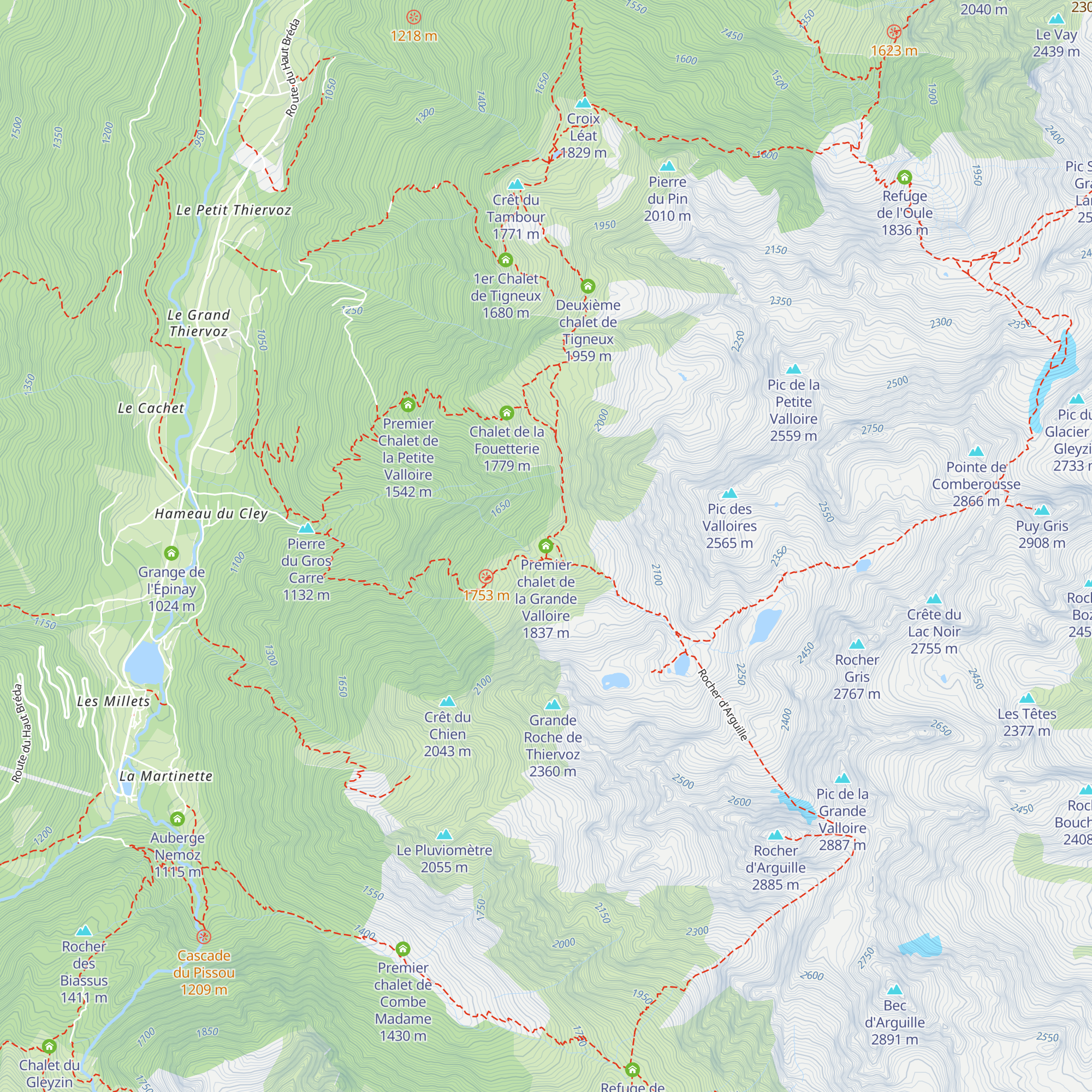 Premier chalet de la Grande Valloire map