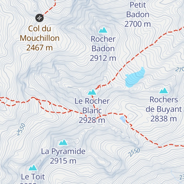 Map of Le Rocher Blanc