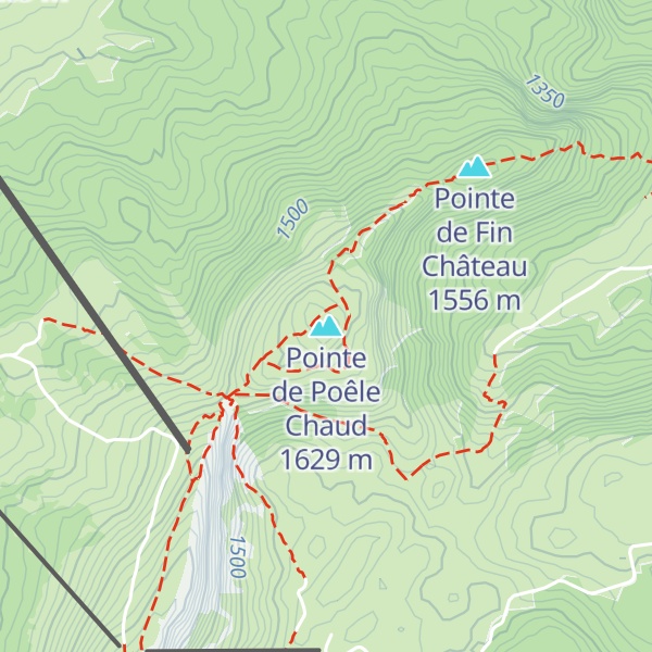 Map of Pointe de Poêle Chaud