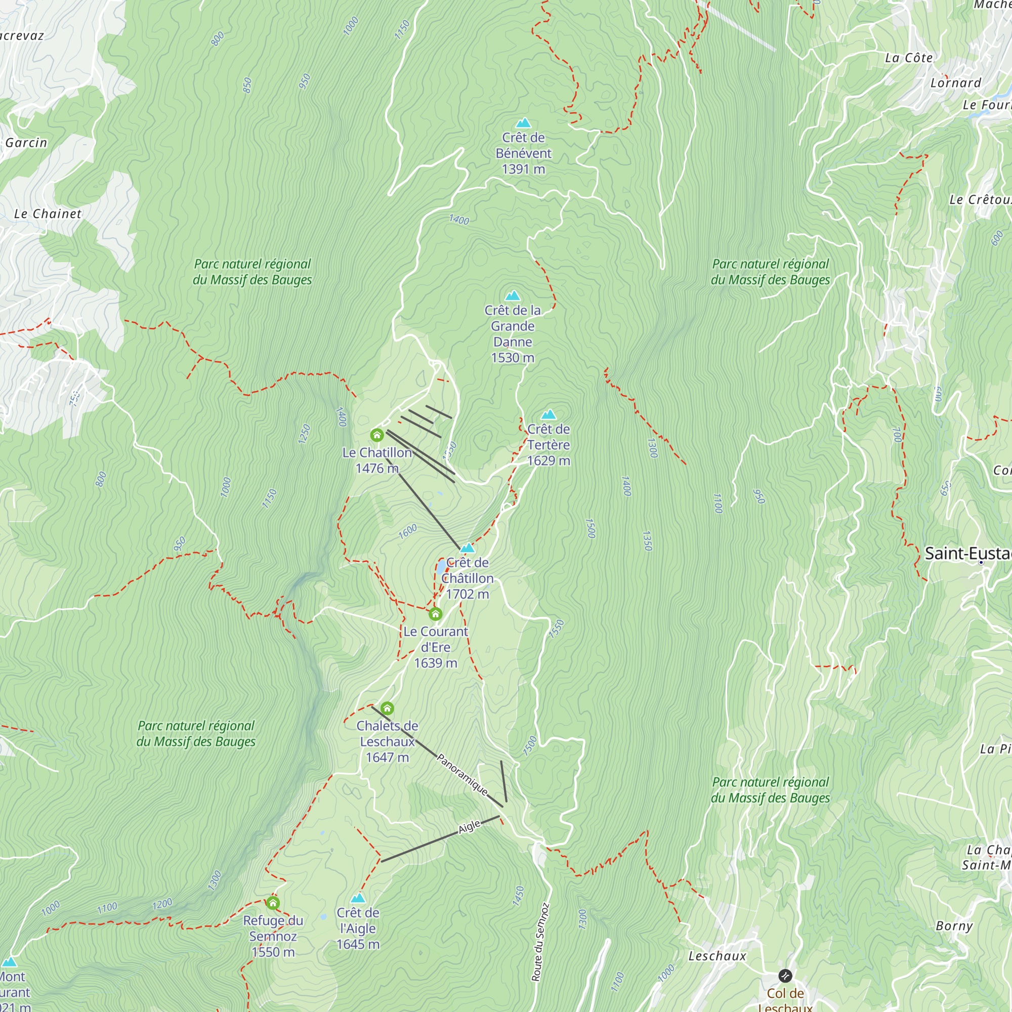 Les Rochers Blancs map