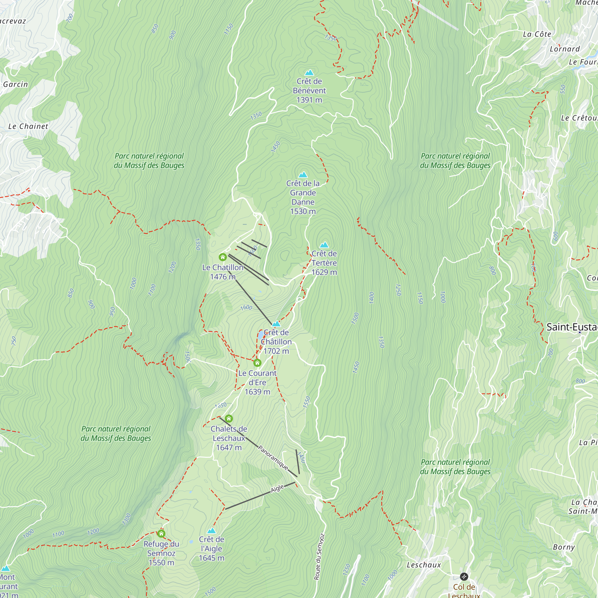 Les Rochers Blancs map