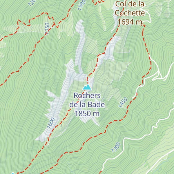 Map of Rochers de la Bade