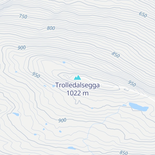 Map of Trolledalsegga