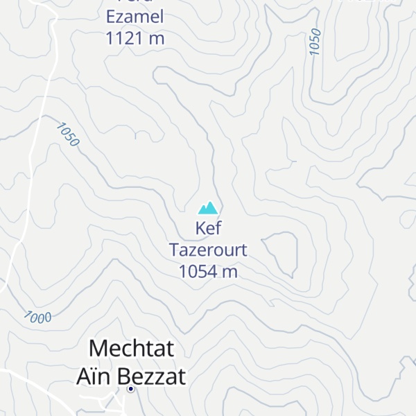 Map of Kef Tazerourt