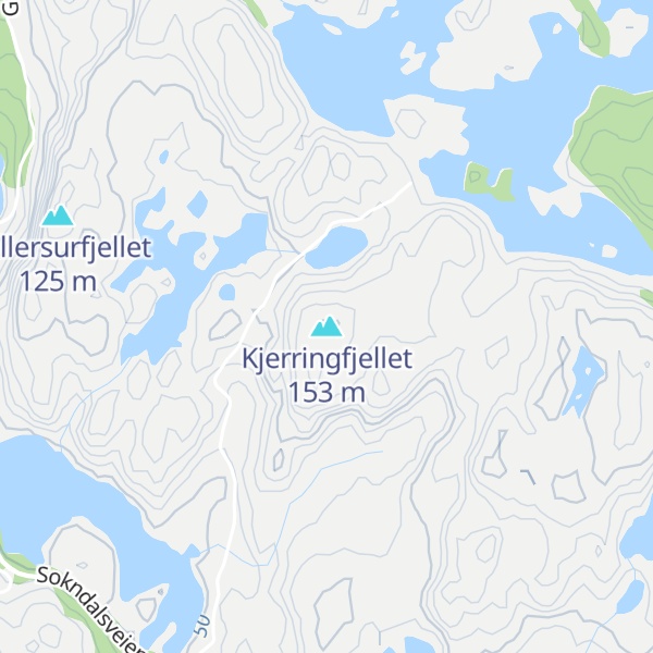 Map of Kjerringfjellet