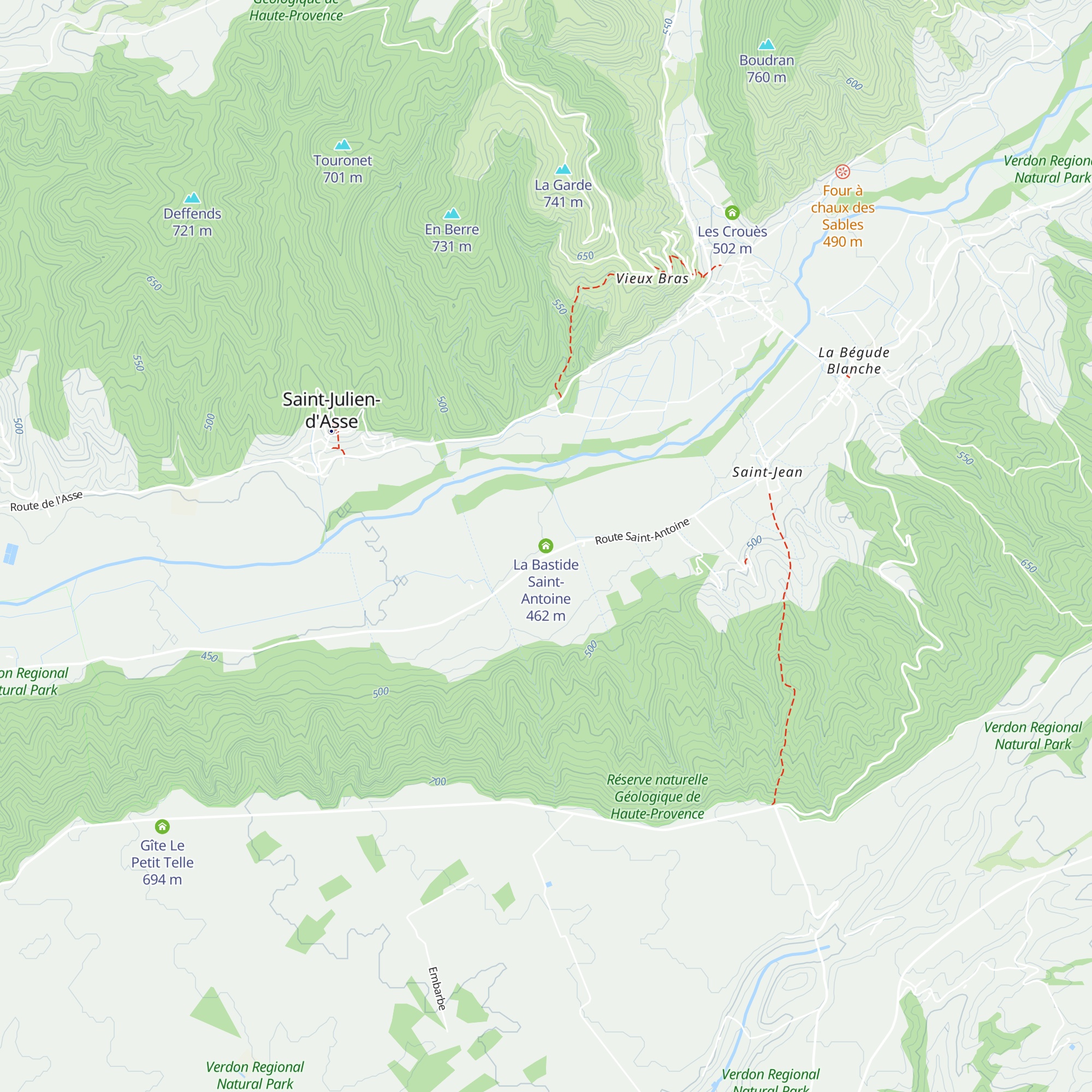 La Bastide Saint-Antoine map