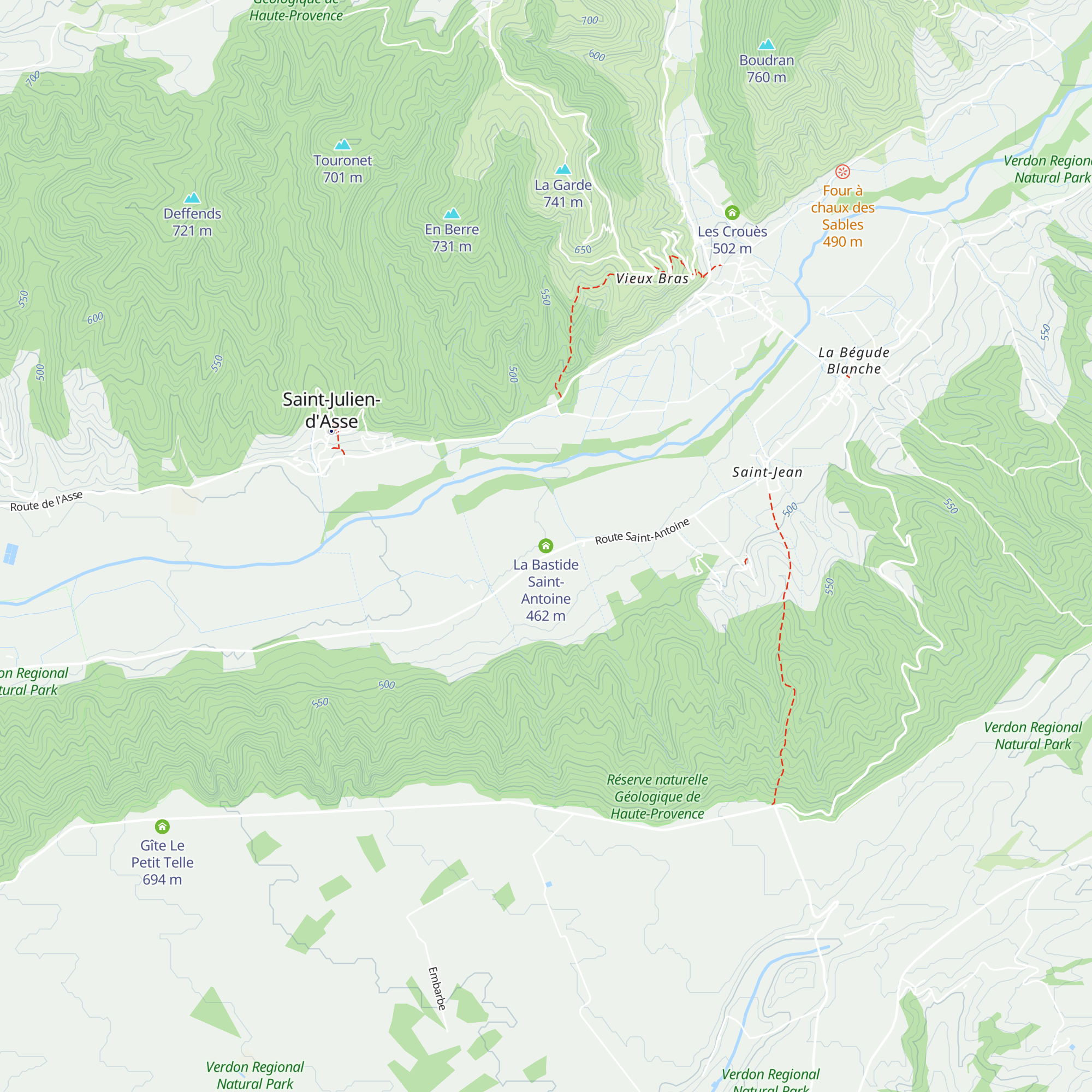 La Bastide Saint-Antoine map