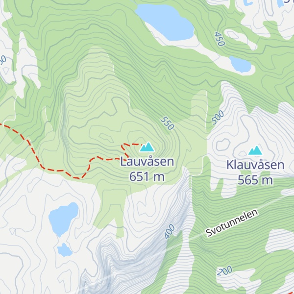 Map of Lauvåsen