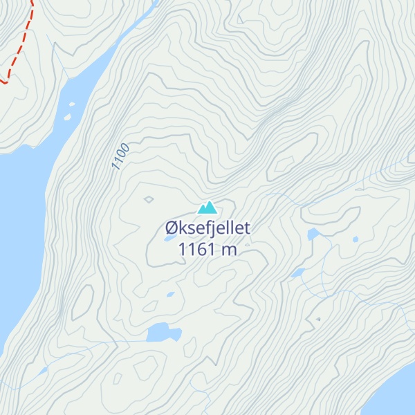 Map of Øksefjellet