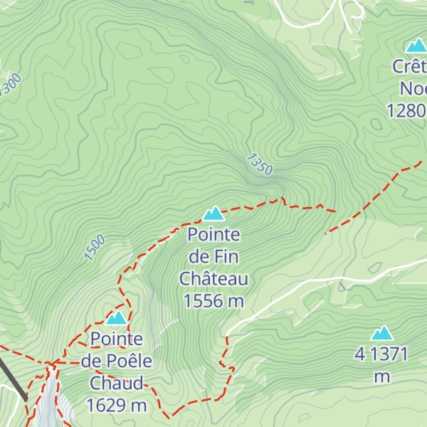 Map of Pointe de Fin Château
