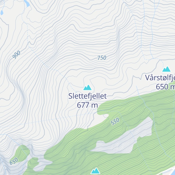 Map of Slettefjellet