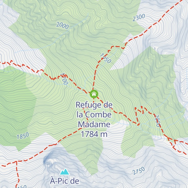 Map of Refuge de la Combe Madame