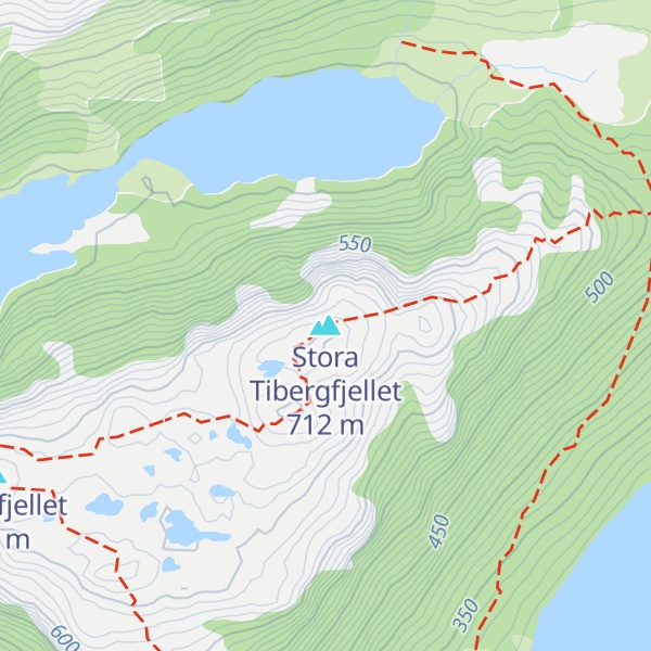 Map of Stora Tibergfjellet