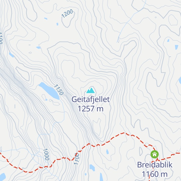 Map of Geitafjellet