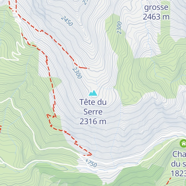 Map of Tête du Serre