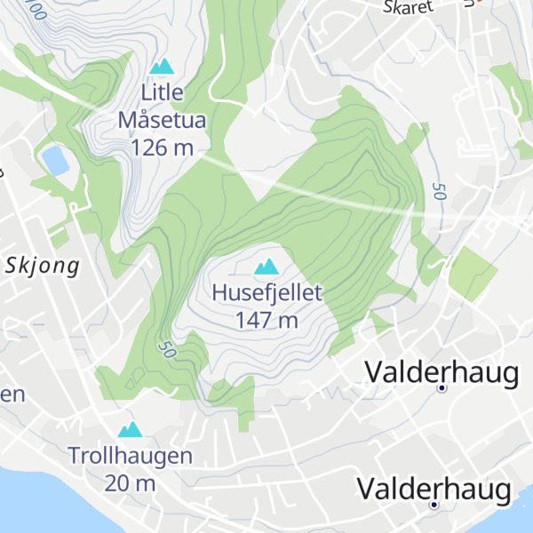 Map of Husefjellet