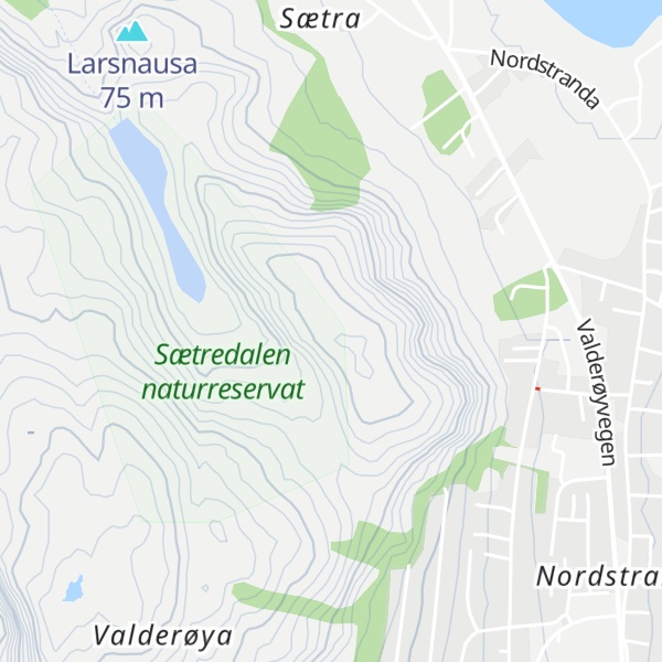 Map of Middagstua