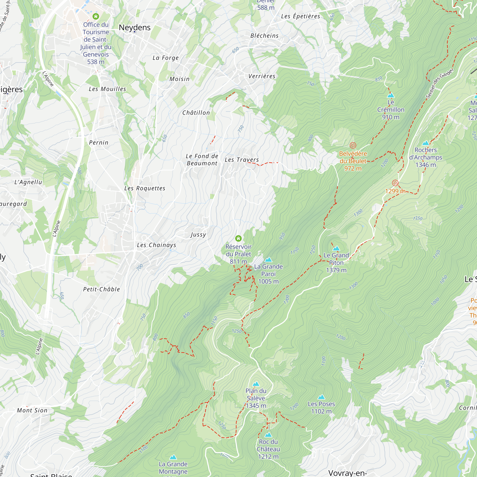 Réservoir du Pralet map