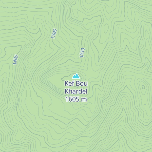 Map of Kef Bou Khardel