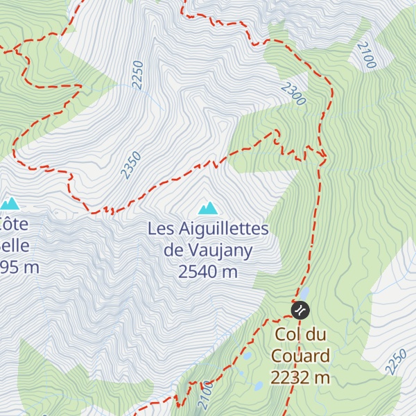 Map of Les Aiguillettes de Vaujany