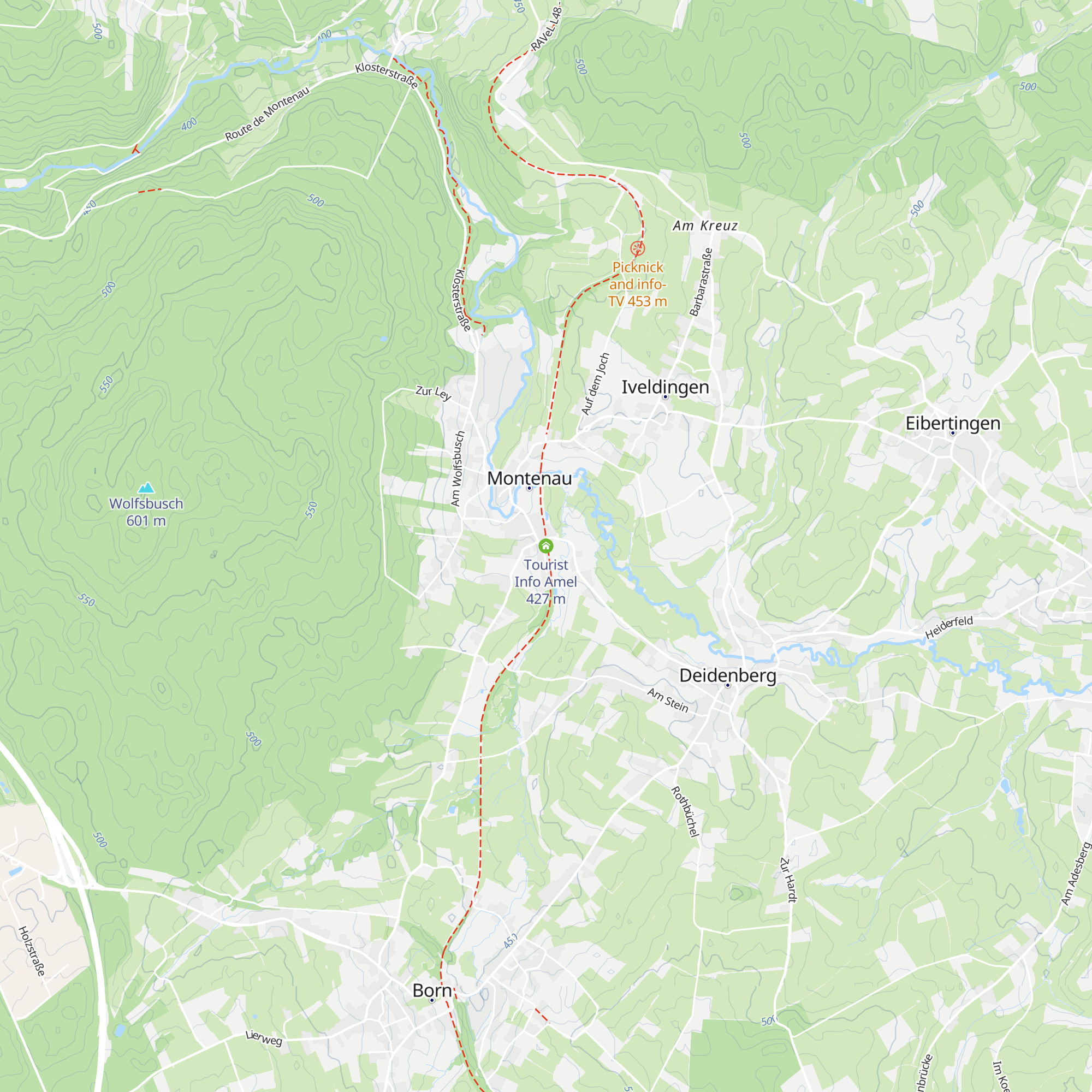 Tourist Info Amel map