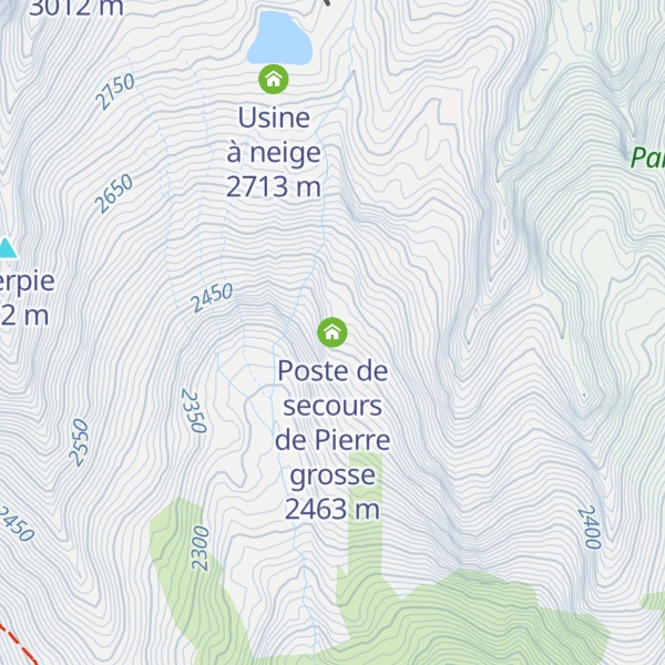 Map of Poste de secours de Pierre grosse