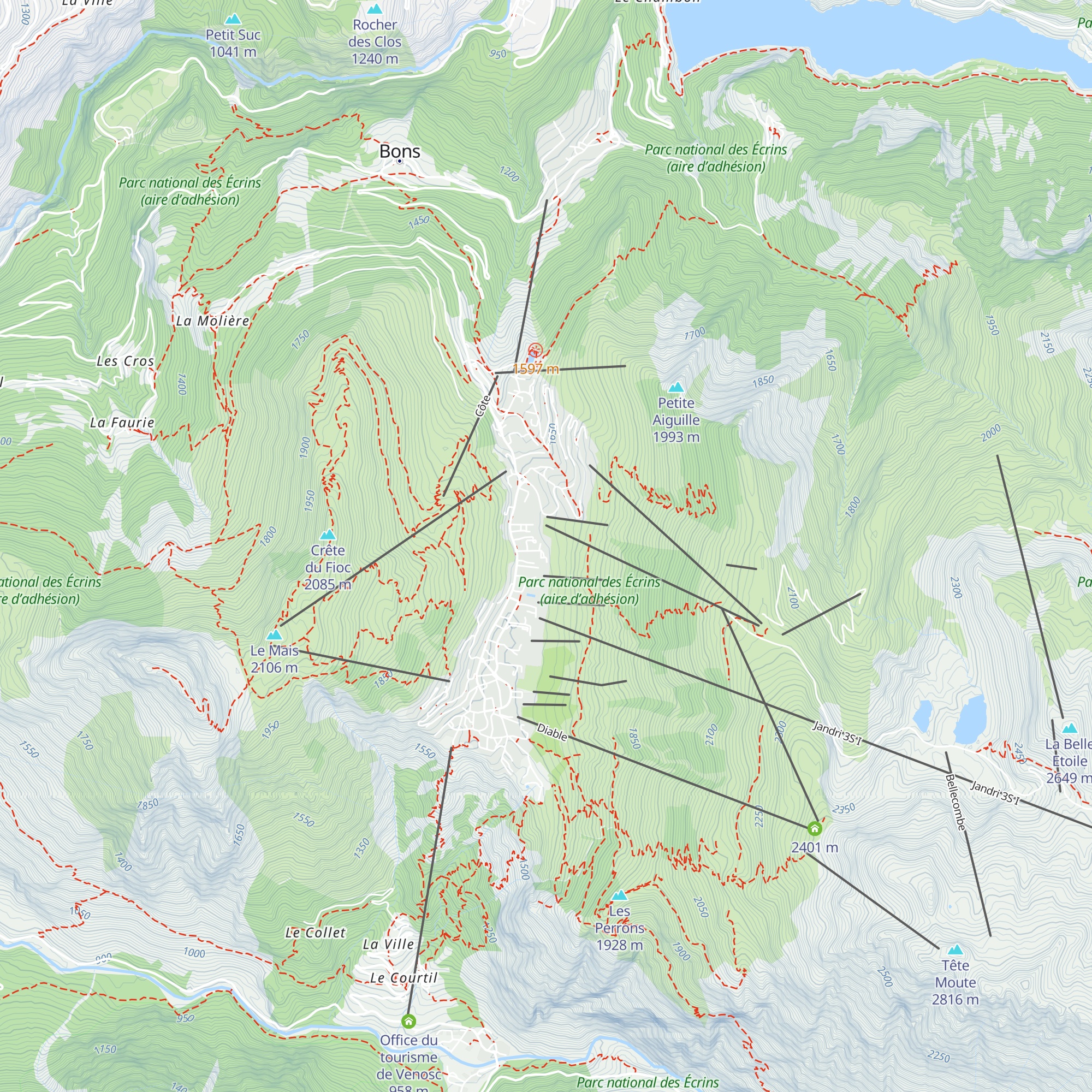 Le Shakisky map