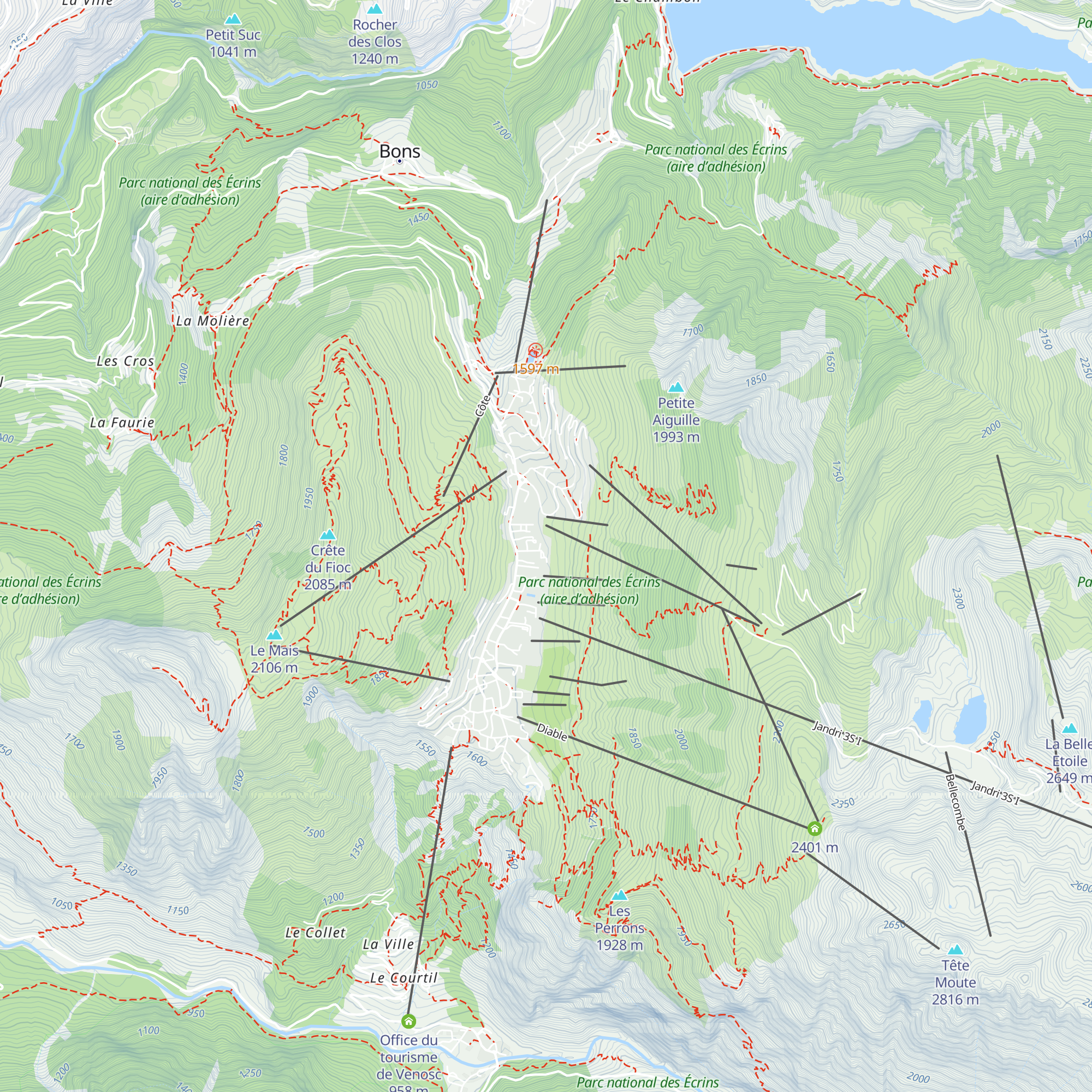 Le Shakisky map