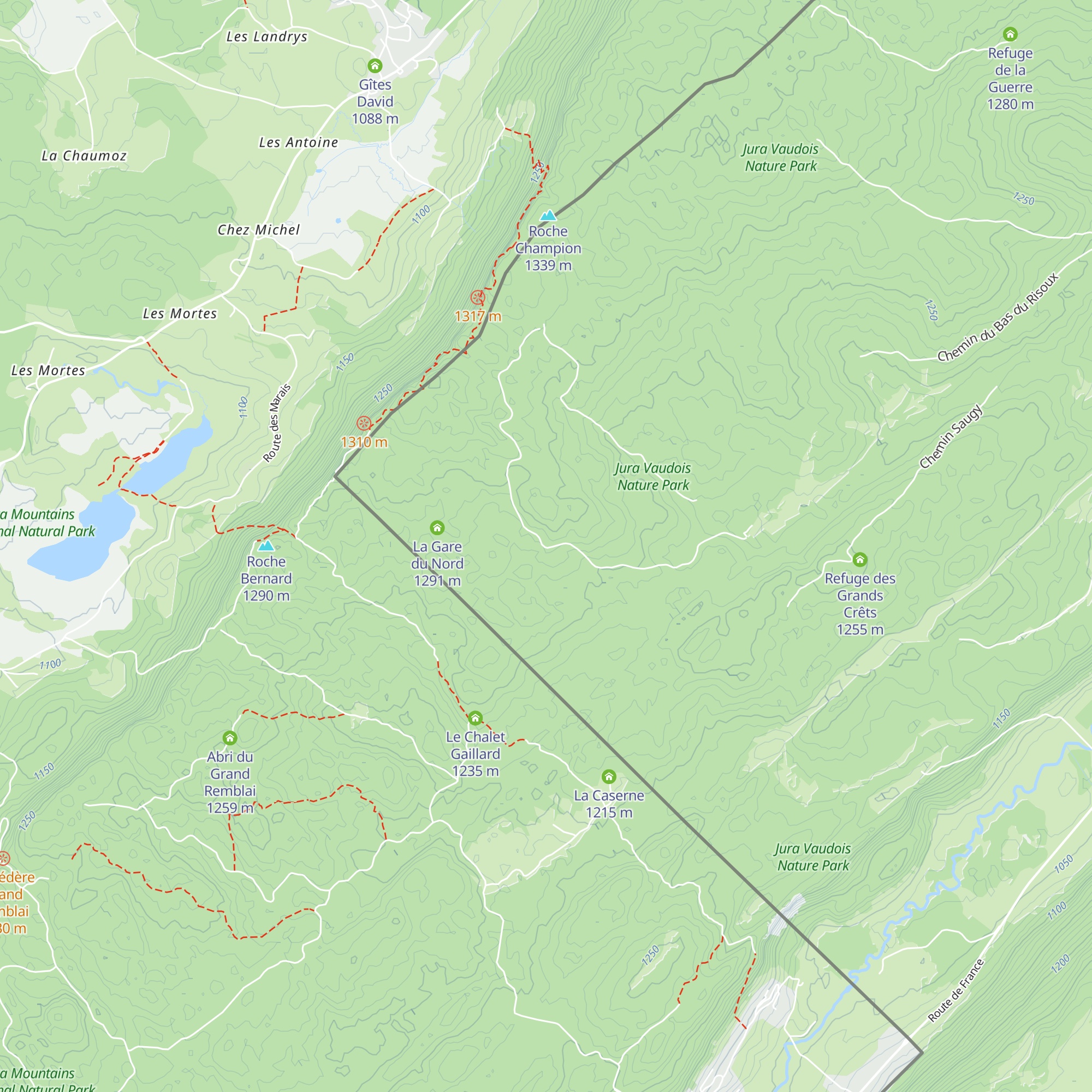 Refuge de l'Hôtel de l'Italie map
