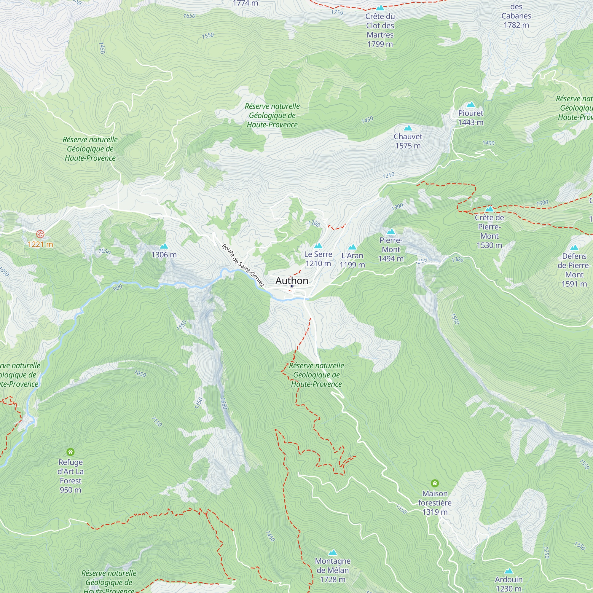 Gîte des Monges map