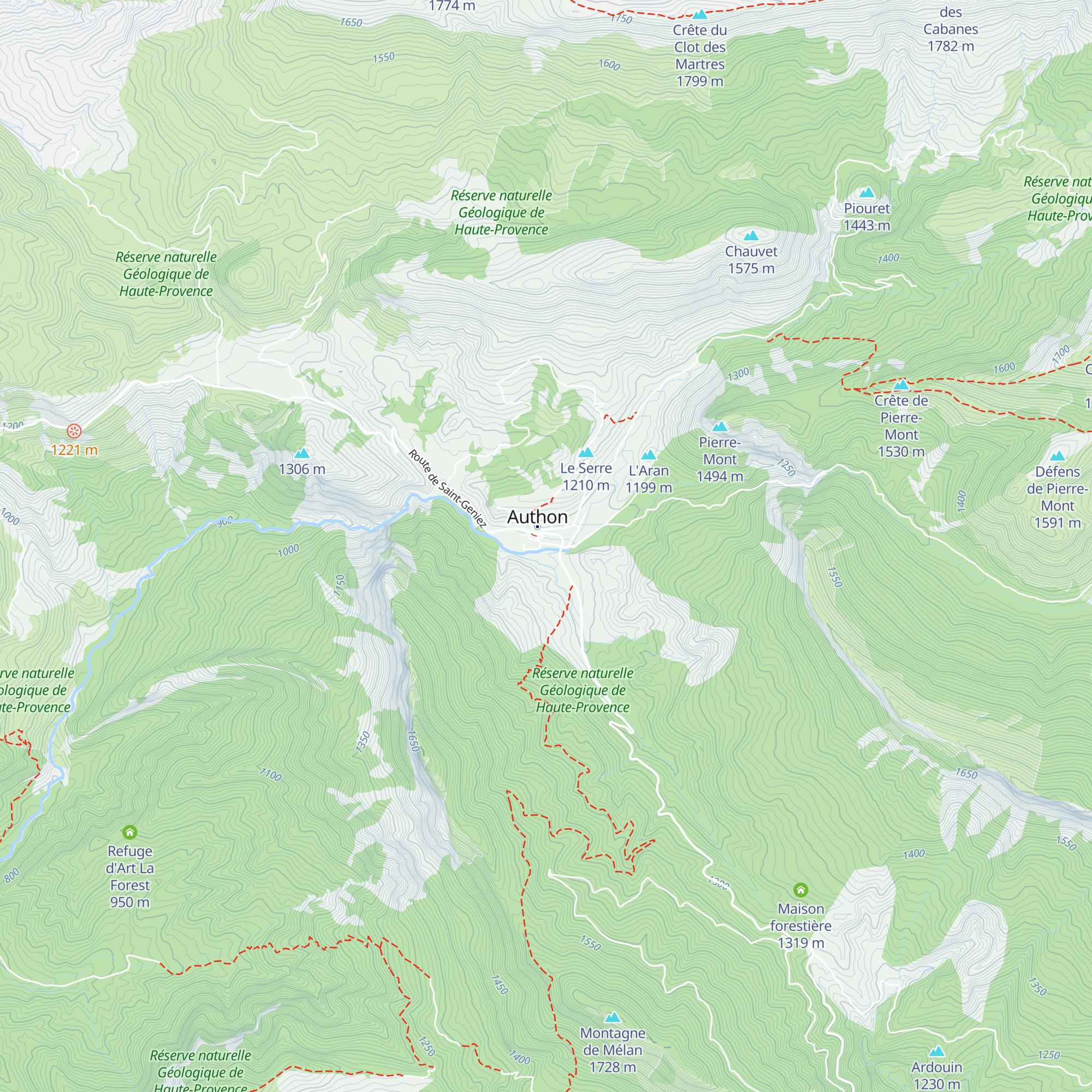 Gîte des Monges map