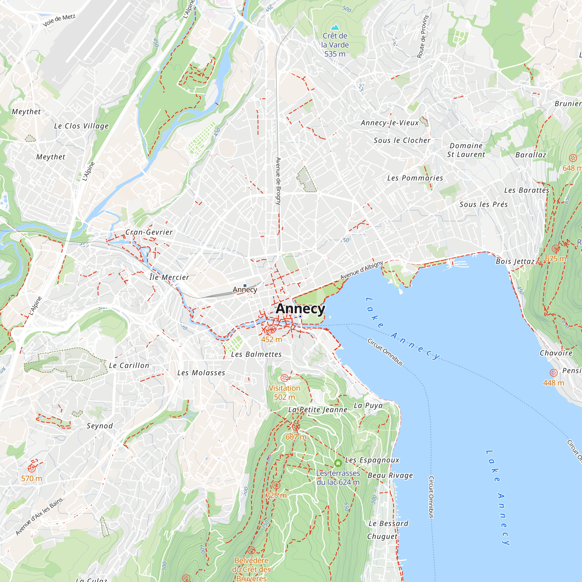 Office de Tourisme d'Annecy map