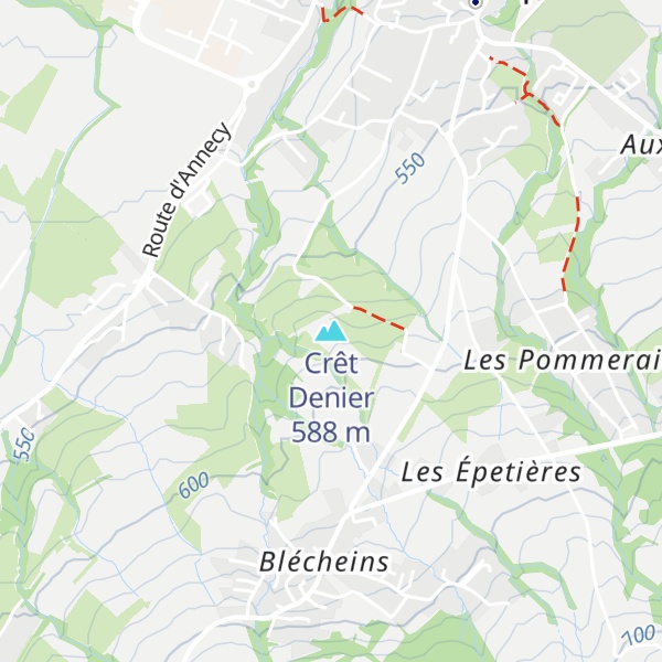 Map of Crêt Denier
