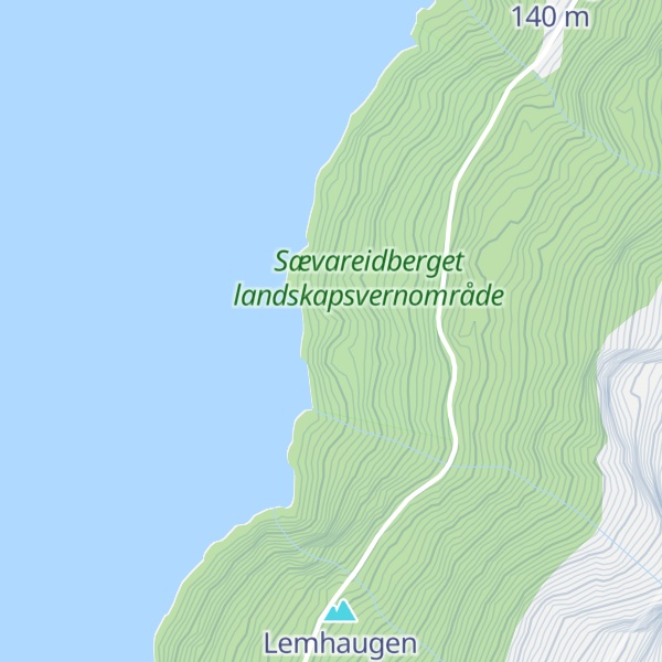 Map of Sævareidberget