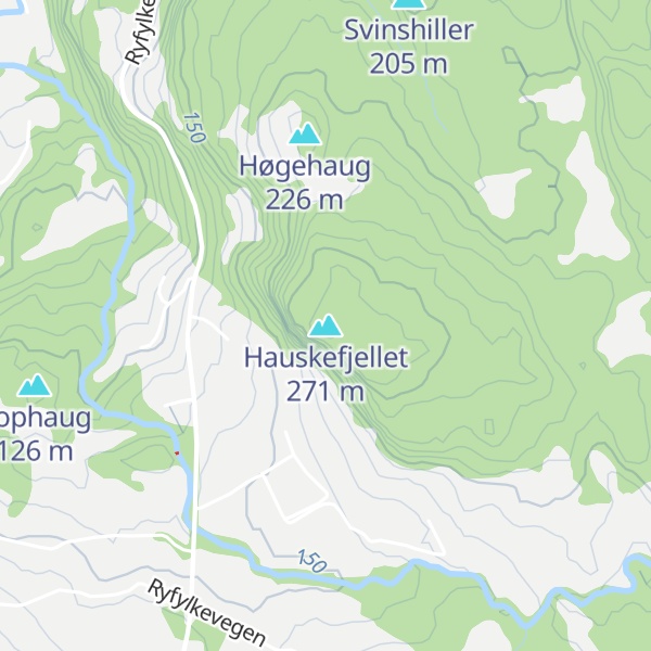 Map of Hauskefjellet