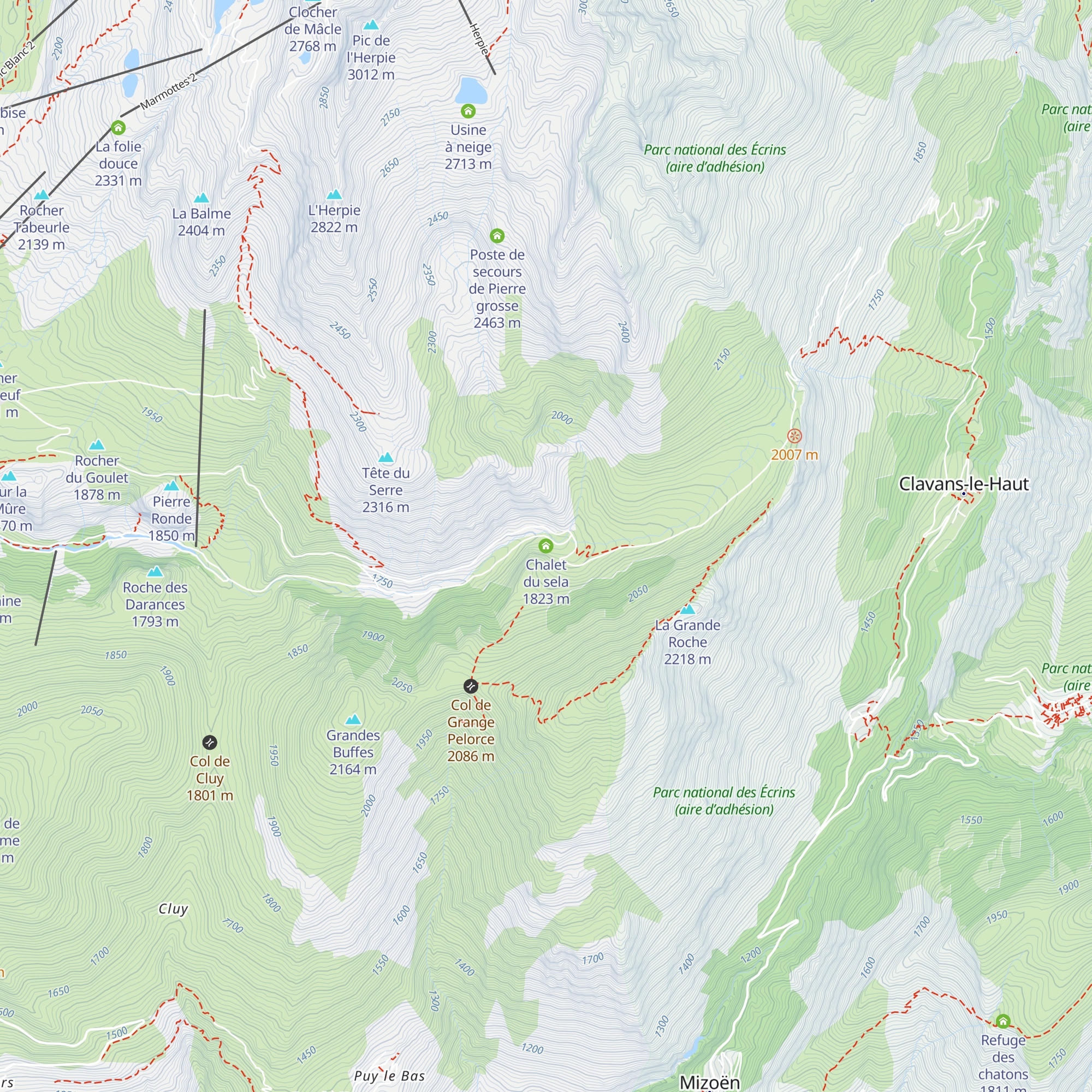 Chalet du sela map