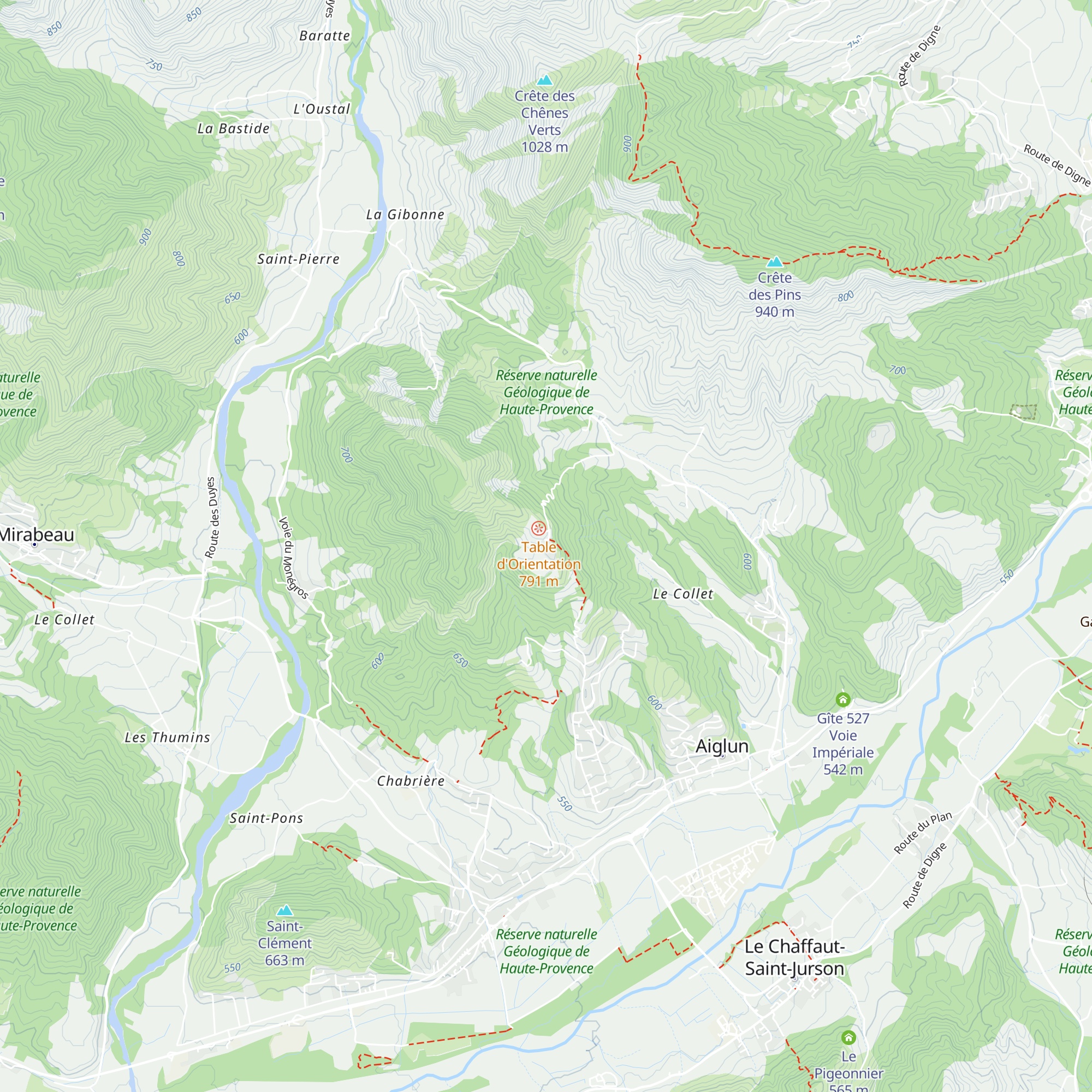 Gîte Le Vieil Aiglun map