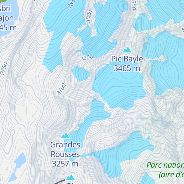 Map of Pic de la Pyramide