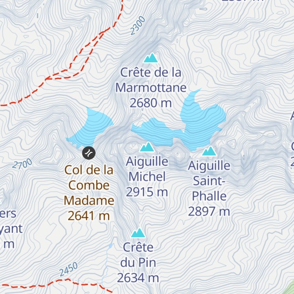 Map of Aiguille Michel