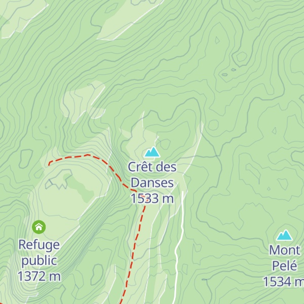 Map of Crêt des Danses