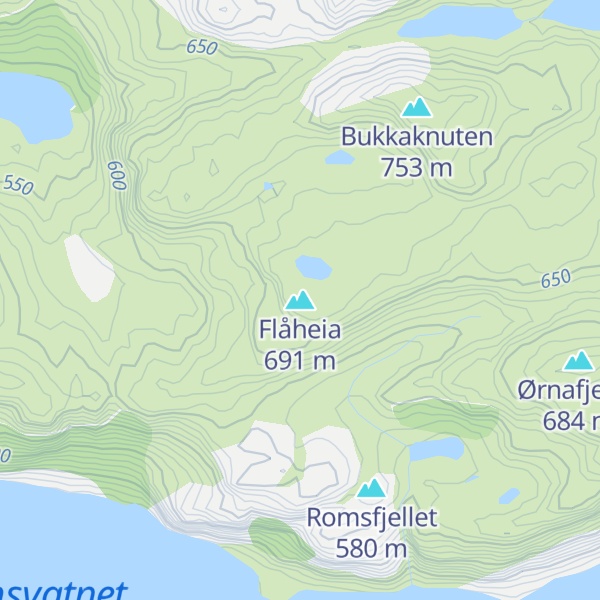 Map of Flåheia