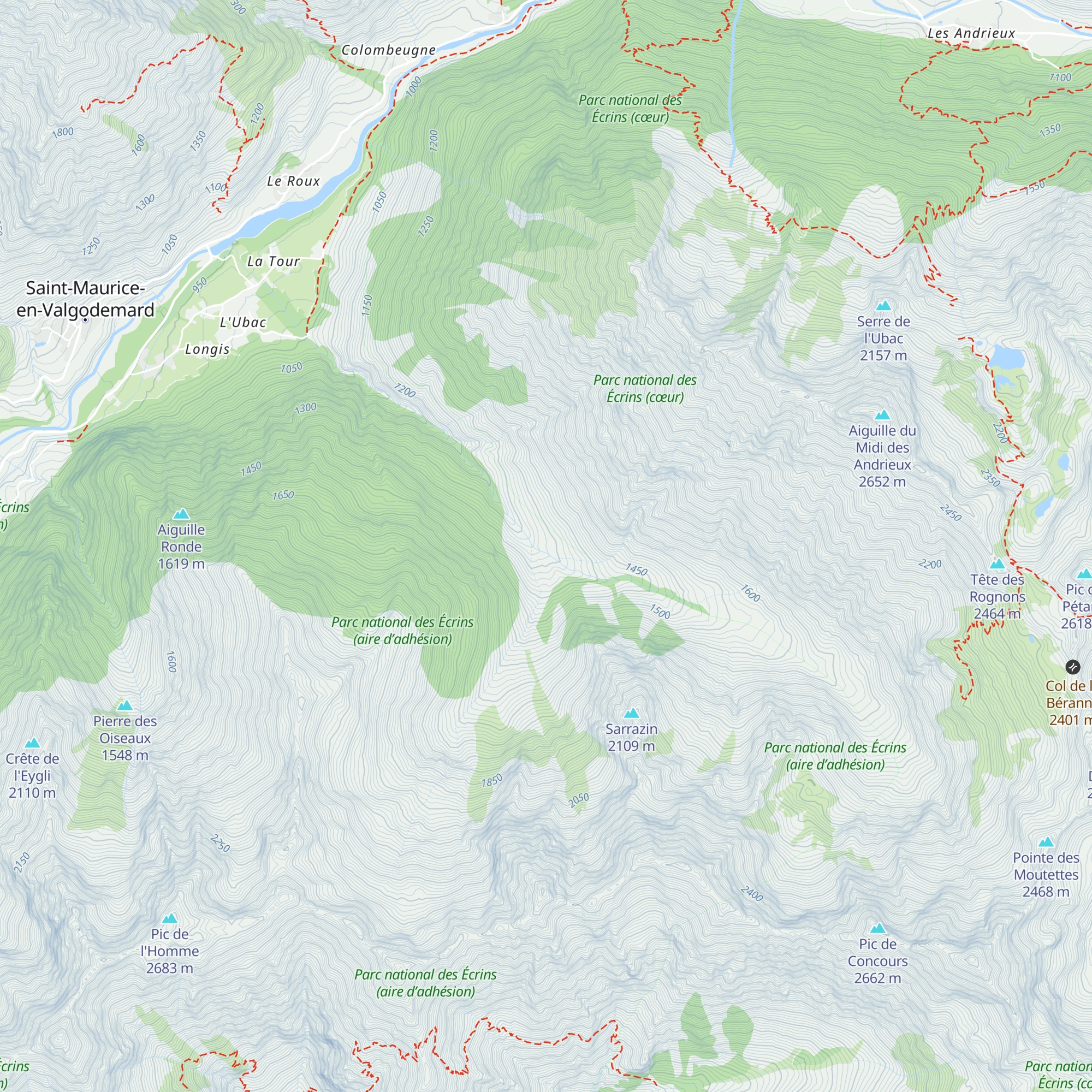 Chalets de Prentic map