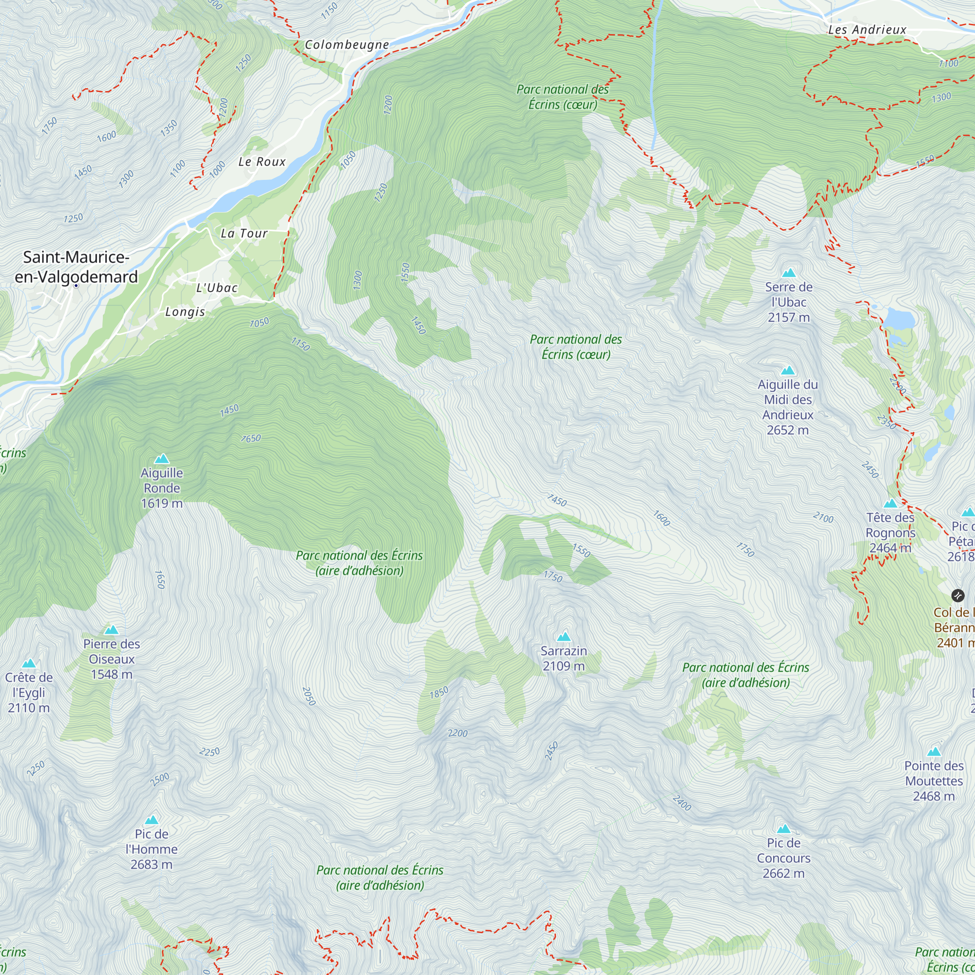 Chalets de Prentic map
