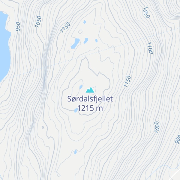 Map of Sørdalsfjellet